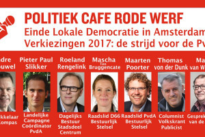 Maandag 16 januari Rode Werf: Bestuurlijk stelsel Stadsdelen met D66 en PvdA, en de aankomende verkiezingen